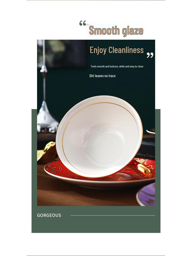 Элегантный кофейный набор из европейского костяного фарфора - Изысканный ретро подарок для послеобеденного чая