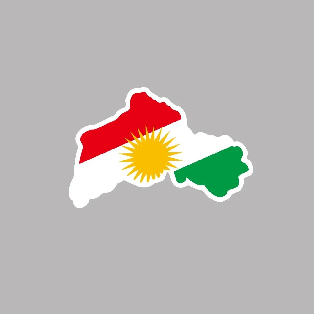 Kurdistan Kurds Map Creative Stickers Car Window Side Motorcycle Flag Map Vinyl Decals Auto Body Decoration Stickers Accessories
