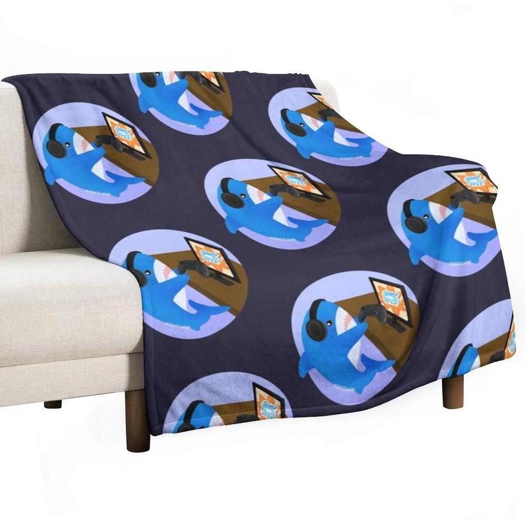 Gamer Blahaj/shark Throw Blanket For Decorative Sofa Polar heavy to sleep Blankets For Baby Blankets