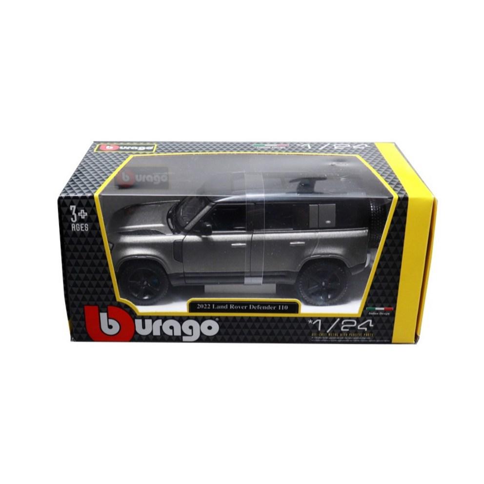 Brago 1:24 Land Rover Defender 2022 SUV Diecast Model Car - Silver