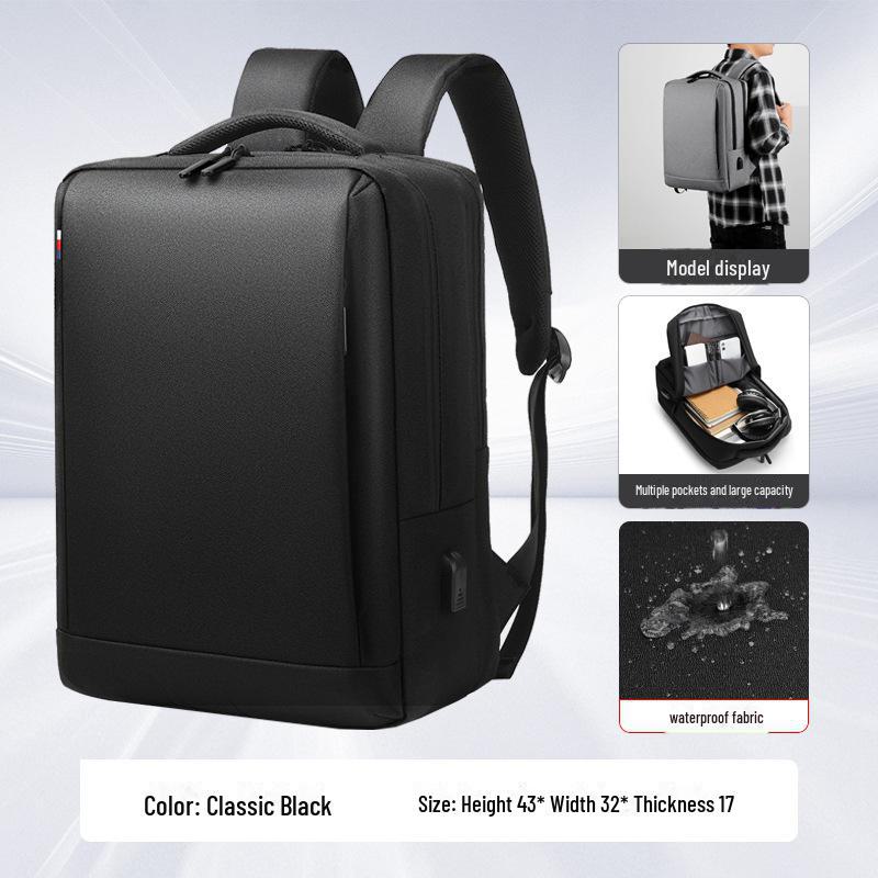 Мужской водонепроницаемый рюкзак для бизнеса и путешествий высшего класса - большая вместимость для поездок на работу и ноутбуков