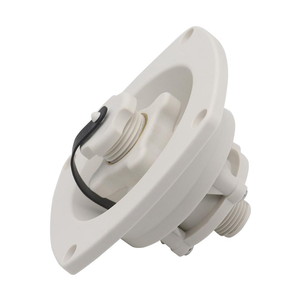 White Wall Mount Filler Pressure Regulator Water Inlet For RV Camping Vehicles