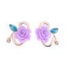 Женские серьги-розы, красочные серьги-цветы, ювелирные изделия, подарки на вечеринку, аксессуары
