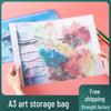 A3 Large Art Portfolio Bag - Transparent Sketch, Drawing, and Test Paper Storage for Students