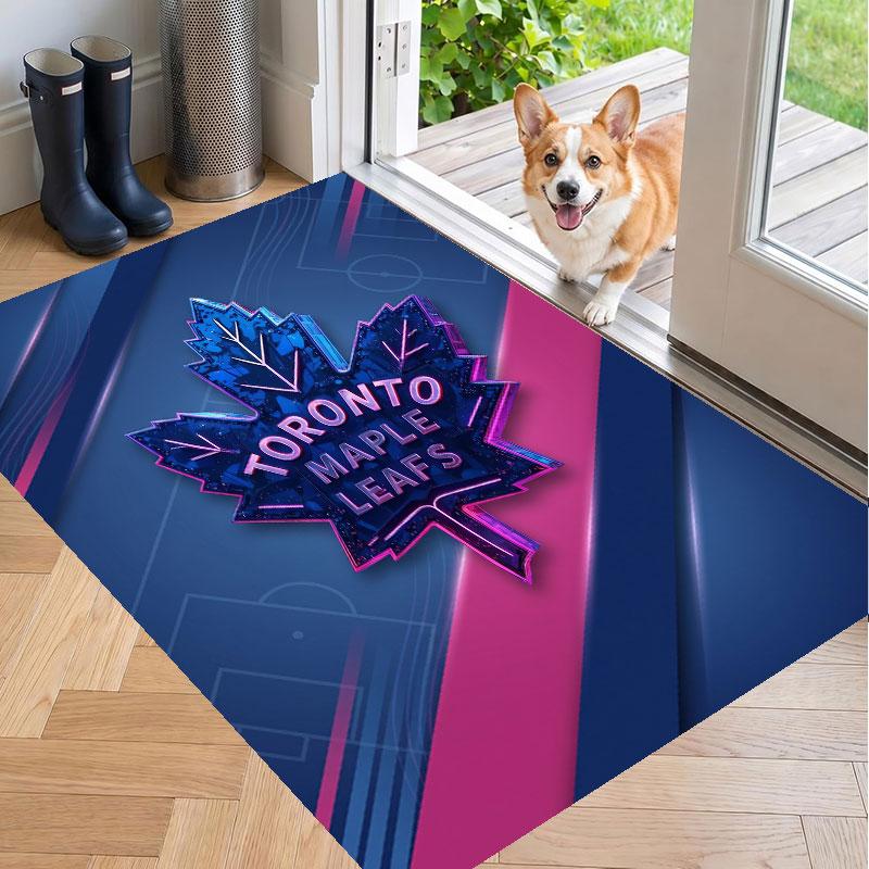 Soft Floor Carpet Toronto Maple Leafs Pattern Area Rug Decorative Mat For Home Room Decoration