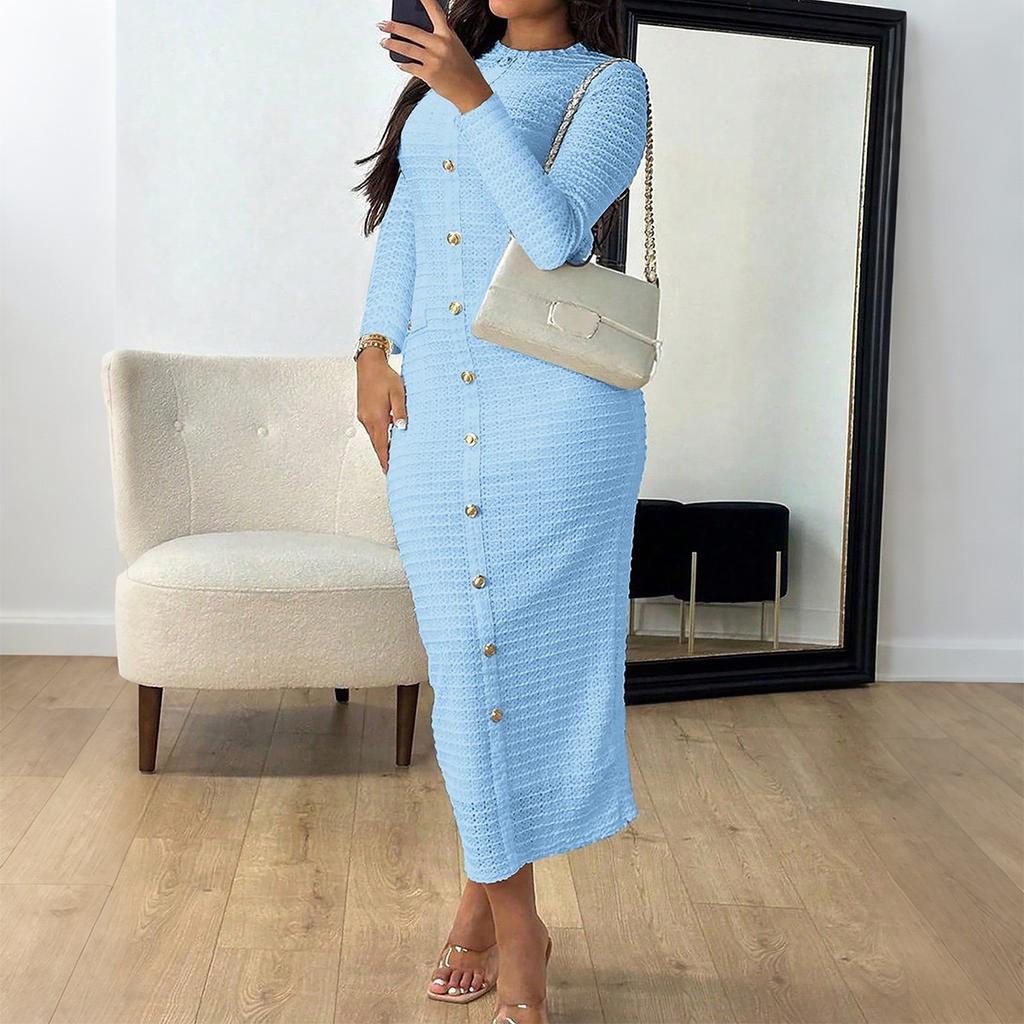 Women's French Retro Short Sleeve Slim Dress Temperament Commuting New Fashion High Waist Elegant Dresses for Women