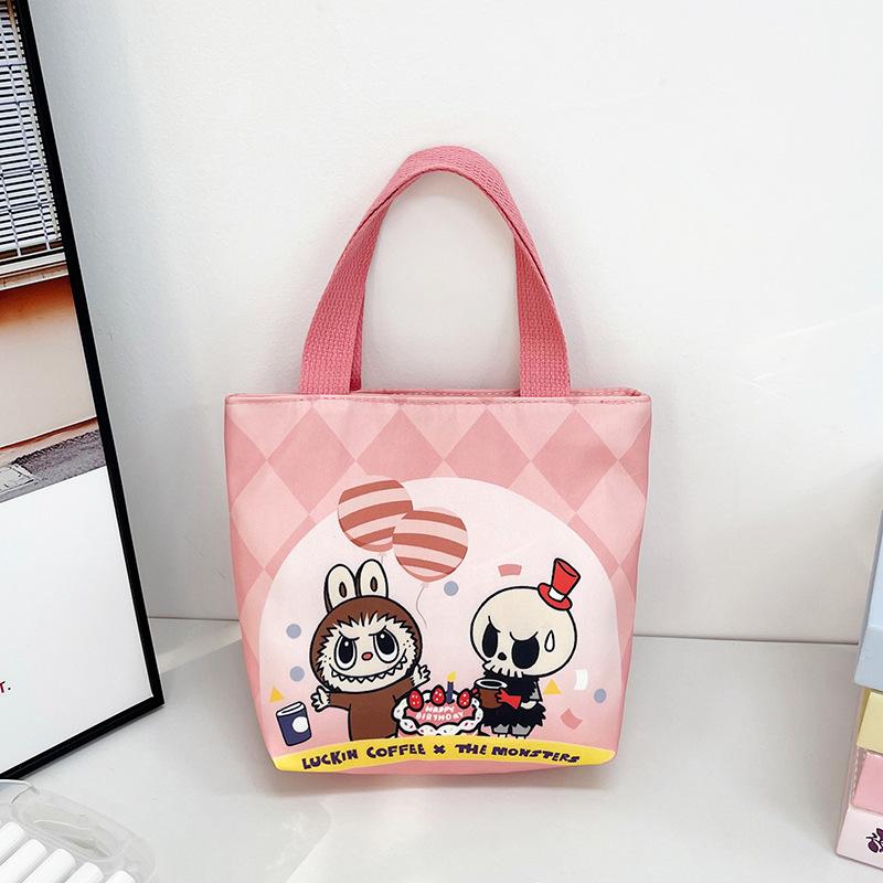 Новая сумка Labubu на каждый день, портативная сумка для ланча, студенческая сумка-тоут для перекусов