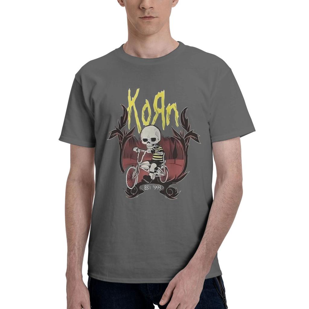 KORN RIDING THE HOOD 100% Хлопок Повседневная Дышащая Удобная Милая Дизайнерская Одежда Мужчины Мужская Футболка