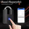 Heavy Duty Fingerprint Padlock with APP Waterproof Smart Lock with Key for Warehouse Fence Outdoor