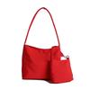 Minimalist Nylon Shoulder Bag With Zipper Closure For Work And Outings