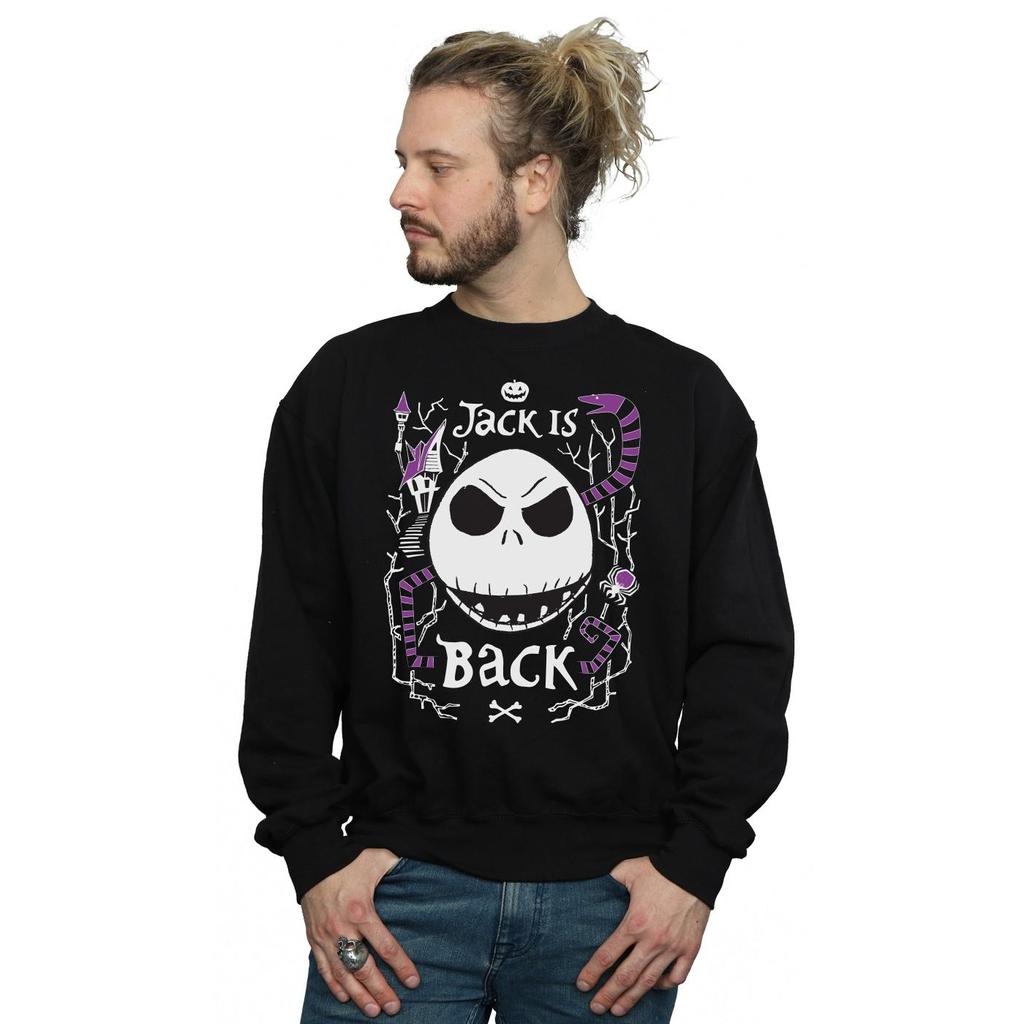 Disney Mens Nightmare Before Christmas Jack Is Back Sweatshirt