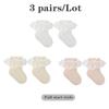 3 pairs/Lot Summer Baby Girl Socks Thin Mesh Bow Princess Lace Kids Socks Mid Tube Socks Newborn Socks For Girls