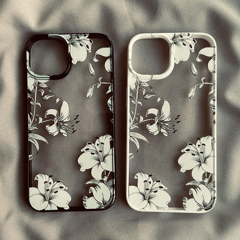 Роскошный Ретро Чехол для Телефона с Дикими Цветами Для iPhone 15 14 12 11 13 Pro 14Pro Max Mini X XS XR 7 8 Plus Ударопрочный Прозрачный Чехол Fundas