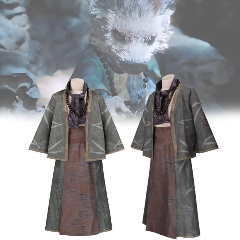 Stylish Black Myth Wukong Cosplay Outfit Featuring Pigsy Accessories For Halloween Fun