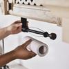 1PCS Creative Paper Towel Holder Kitchen Home Black Single Handed Operation Kitchen Paper Towel Rods