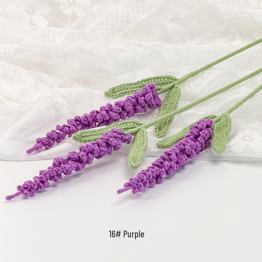 Handmade Lavender Bouquet with Cotton Yarn Flowers