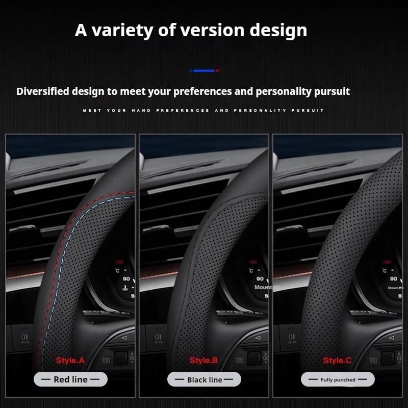 Leather Car Steering Wheel Cover Citroen DS3 C2 C3 C4 C5 C6 ELYSEE VTS Xsara C-Crosser Berlingo Jumpy AIRCROSS C3-XR Accessories anc123