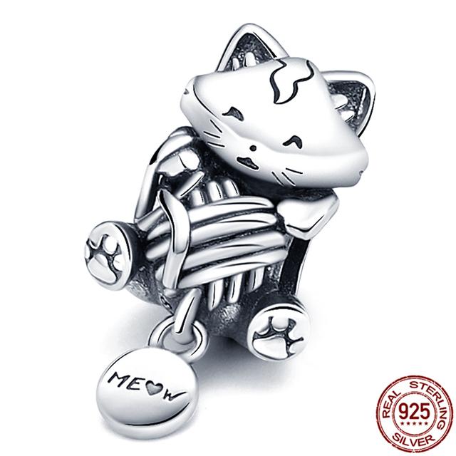 Подвеска из стерлингового серебра 925 пробы, романтическая розовая любовь, фиолетовый камень, подходящий для модного браслета для женщин, изготовление ювелирных изделий своими руками