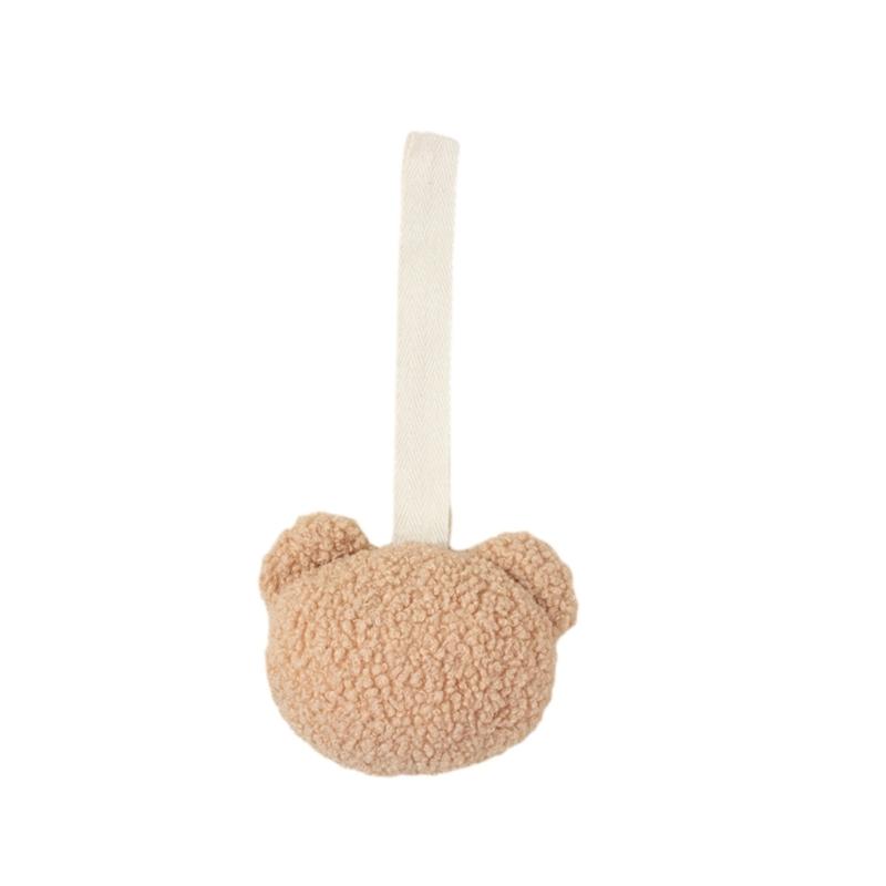 Baby Pacifier Holder with Bear Pendant Newborn Pacifier Clip Plush Teether Pendant Safe & Durable Pacifier Pendant Decor