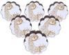 IBA Indianbeautifulart Brown Engraved Knobs 10 Pc Furniture Wooden Scallop Knobs Rustic Drawer