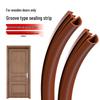 Dinggu 5m Silicone Wooden Door Seal Strip, Four-hole, Multi-function, Soundproof, Anti-collision.