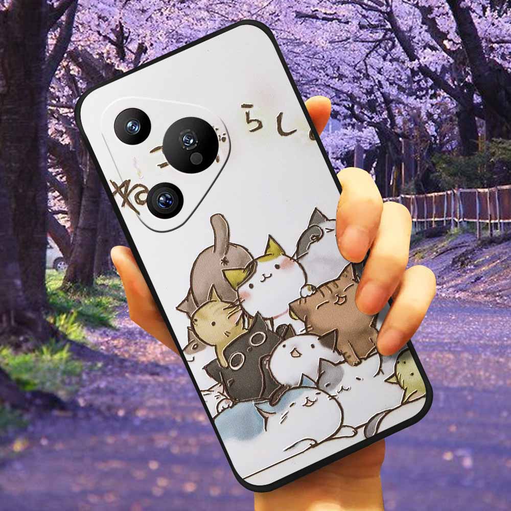 Чехол для Huawei Pura 70 с тиснением Сова 3D Рельефный Силиконовый Мягкий Задний Чехол для Huawei Pura 70Pro+ Чехол 70 pro 70 Ultra Оболочка С рисунком