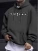 Retro-style printed men's hooded sweatshirt, high-street niche casual pullover long-sleeved hoodie