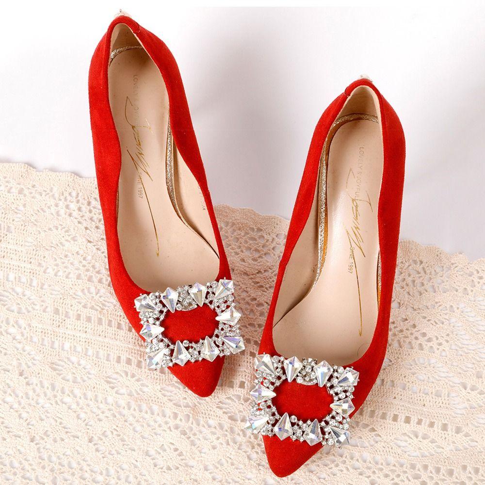 2 шт. Свадебные туфли невесты со стразами и кристаллами, клипсы для обуви, украшения для обуви, шармы-пряжки, ювелирные изделия
