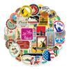 100 Travel Maps Graffiti Stickers Suitcase Trolley Case Guitar Decoration Stickers Creativity