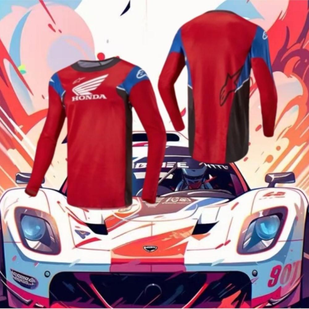 EAV3 Summer 2026 Honda New Off-road Motorcycle Riding T-shirt Fast-drying Breathable Long-sleeved Men's And Women's Riding Clothes
