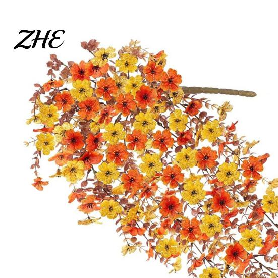 Natural Looking Foliage Artificial Hanging Fall Flower, Realistic Plastic Cascading Vines Textures Fake Lifelike Botanical Table Centerpiece