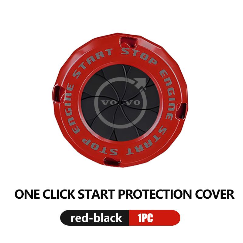 bgr3 Car Styling One-Click Start Button Protective Cover Universal For Volvo V50 S60 XC60 S40 XC40 XC90 V60 S80 S90 V70 XC70