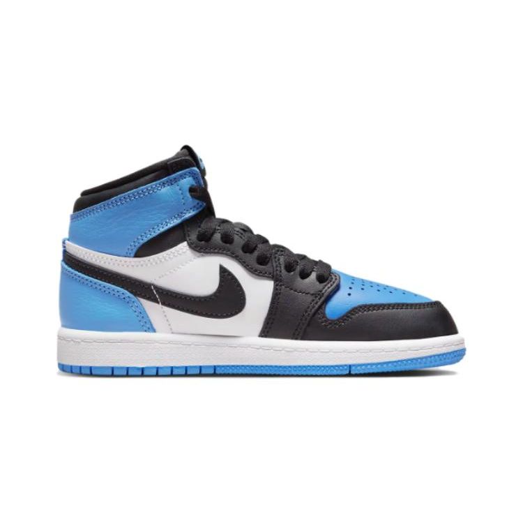 Детские кроссовки Air Jordan 1 Retro High OG PS UNC Toe Blue University-Blue Black FD1412-400