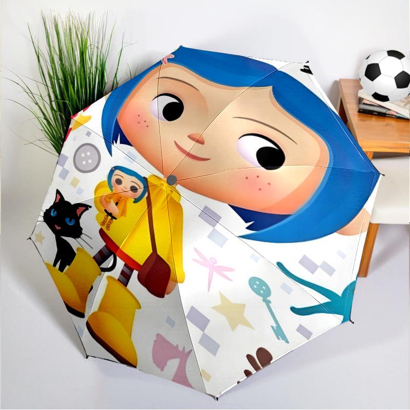 Mystery Coraline's World Umbrella 8-Frame for Travel, Camping, Casual Lightweight Portable Umbrella, Essential for Every Family Holidays Gift