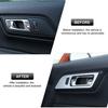Inner Door Handle Bowl Panel Cover 2PCS For Ford Mustang 2015- Matte Silver
