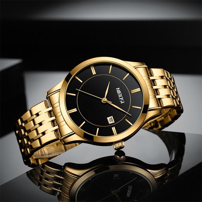 Fashionable And Fashionable Men'S Three-Needle Watch Stainless Steel With Single Calendar Casual Quartz Watch
