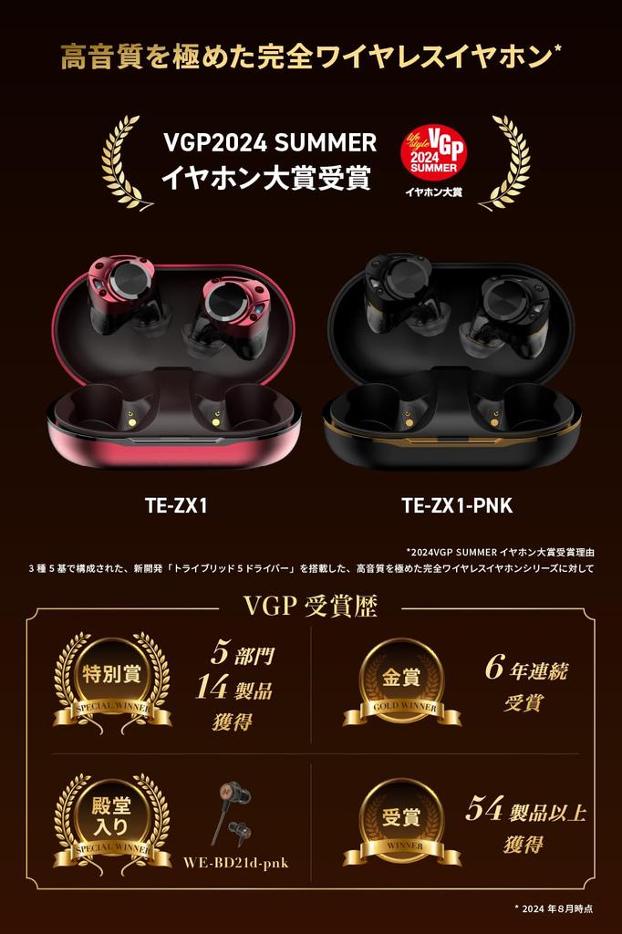 AVIOT Earphones 7 Hybrid Active Noise Canceling Wireless Earphones Tribrid 5 Driver Fully Supervised by Pierre Nakano Compatible Earphones BA Driver