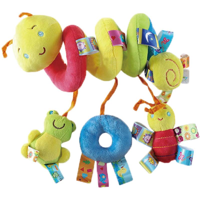 Hanging Spiral Rattle Stroller Cute Animals Crib Mobile Bed Baby Toys 0-12 Months Newborn Educational Toy for Children