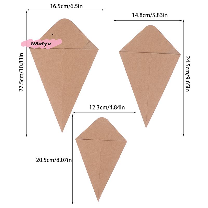 M-20Pcs Disposable French Fries Paper Cup Kraft Paper Fry Charcuterie Cups Snack Dessert Cake Popcorn Party DIY Bakin Supplies