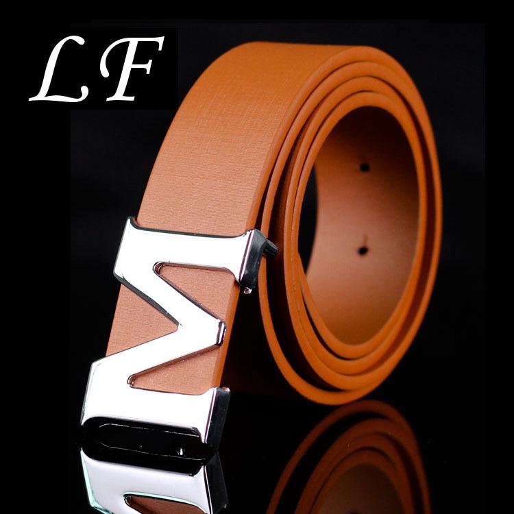 Men's White Smooth Buckle Belt - Korean Style Trendy Youth Fashion