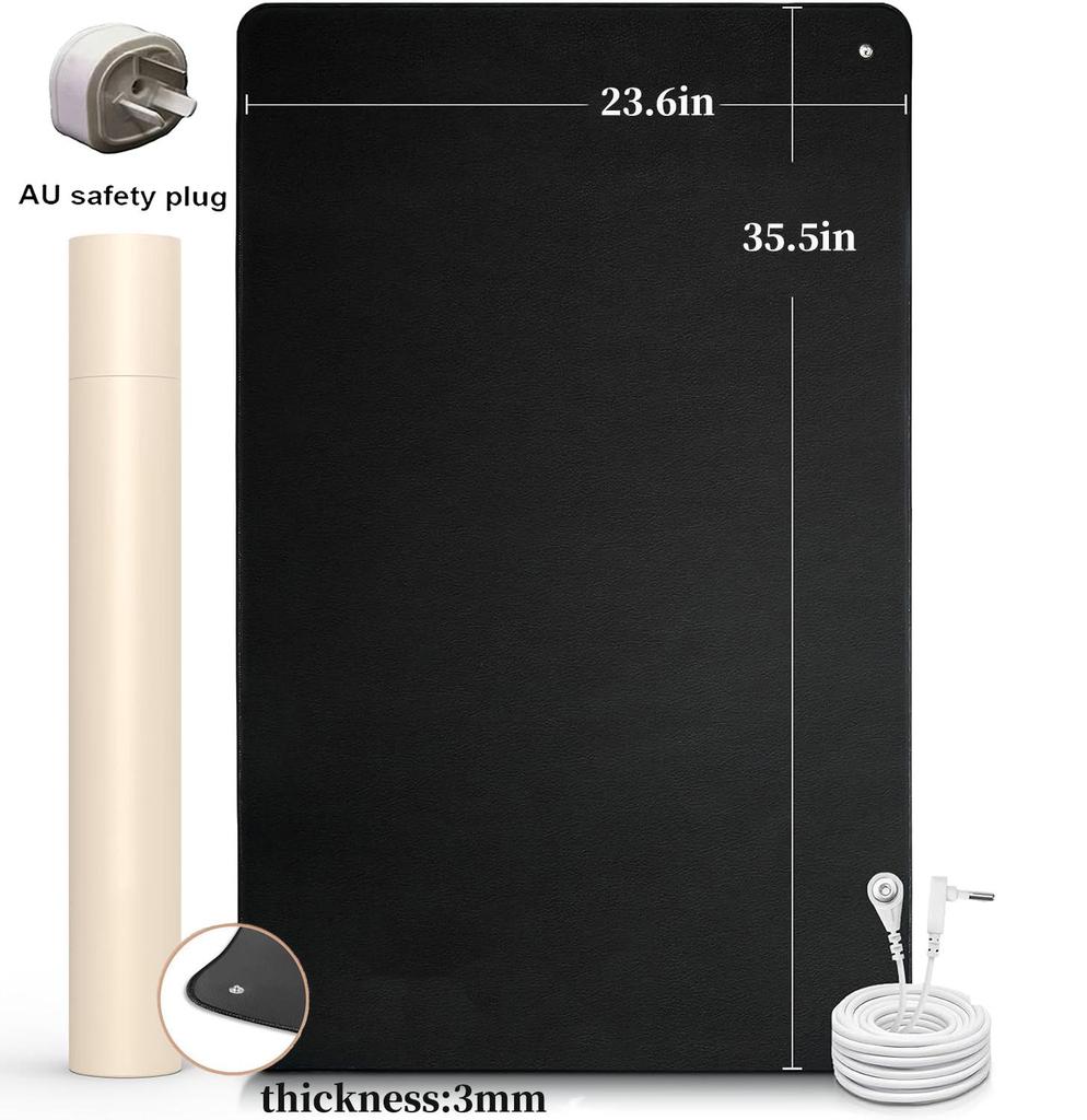 Заземляющий коврик толщиной 3 мм 22,68x35,43 Заземляющий коврик для улучшения сна, облегчения боли, снижения тревожности, заземляющие коврики для занятий йогой