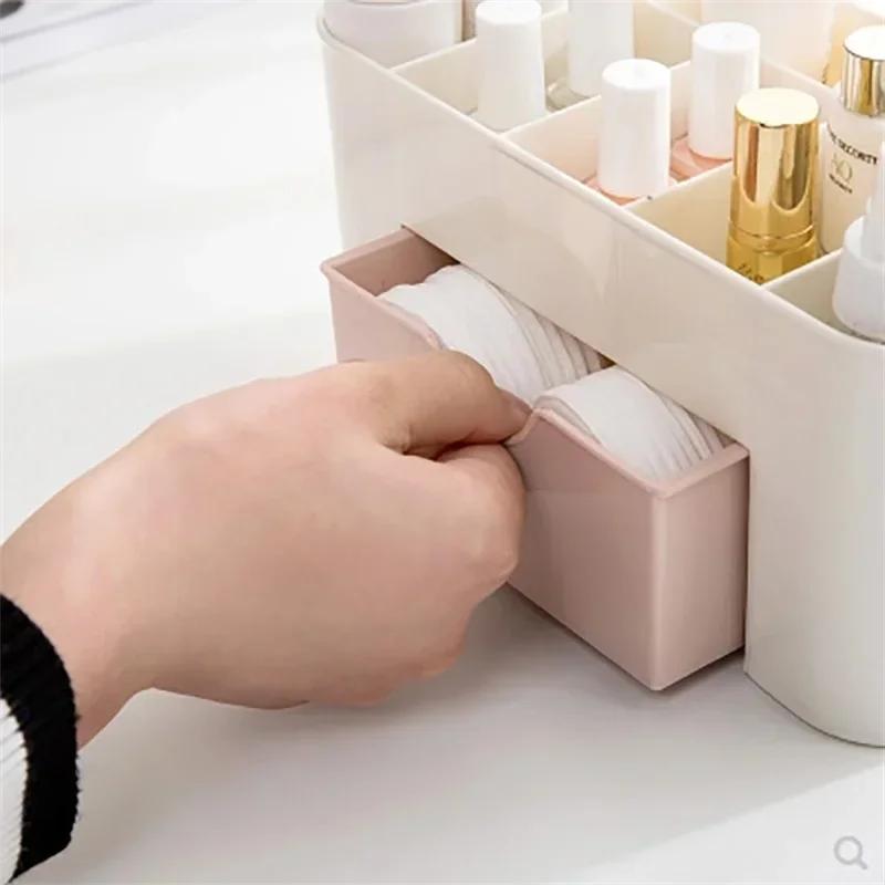 Hot Desktop Double Layer Makeup Organizers Storage Box Cosmetic Drawers Jewelry Display Box Case Container Boxes Organizer