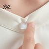 Decorative Scarf Button Cat's Eye Stone Magnetic Button, No Sew Safety Pin for Brooch Shirts Sweater, Round Square Love Heart
