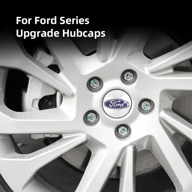 Новая наклейка на автомобиль 2026 г. 4 шт. Колпачок ступицы колеса Ford Значок Шильдик Наклейка Автоаксессуары Для Ford Focus Fiesta C-Max ST Mo