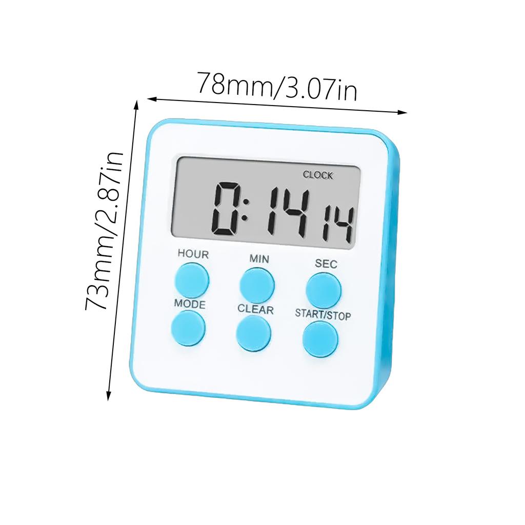 Кухонный таймер с громким сигналом и светодиодным дисплеем. Многофункциональный секундомер для приготовления пищи. Напоминание о самодисциплине.