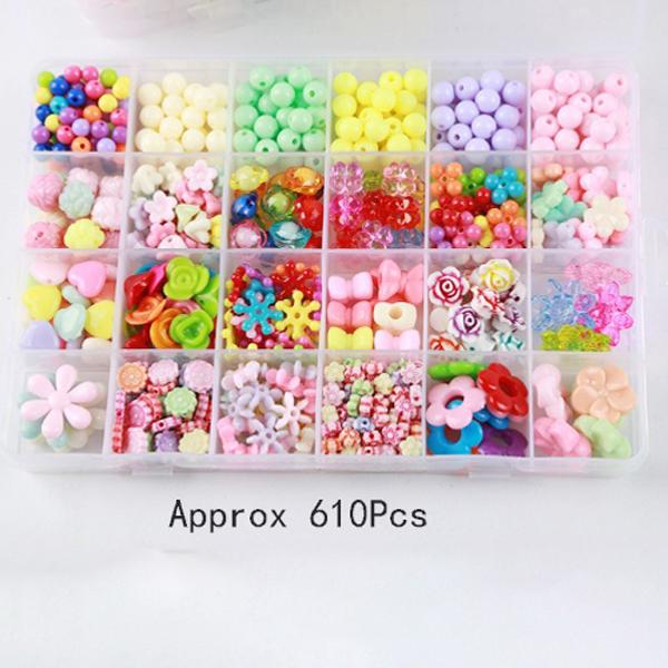 Развивающие игрушки для девочек, ожерелья, браслеты, комплект для изготовления ювелирных изделий, набор бусин, игрушки из бисера для детей, хороший подарок