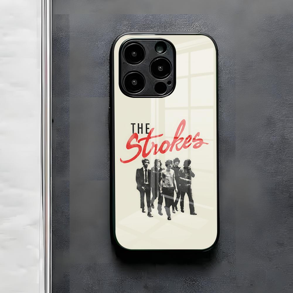 Band The S-strokes Phone Case For IPhone 17 Air 16 E Pro Max 15 14 13 Mini 12 Pro 11 Max Plus Black Glass Cover