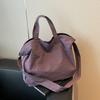 Solid Color Nylon Zipper Product Women's Tote Bag  High Beauty Fashion Handbag Sweet Soft Versatile Popular Shoulder Bag