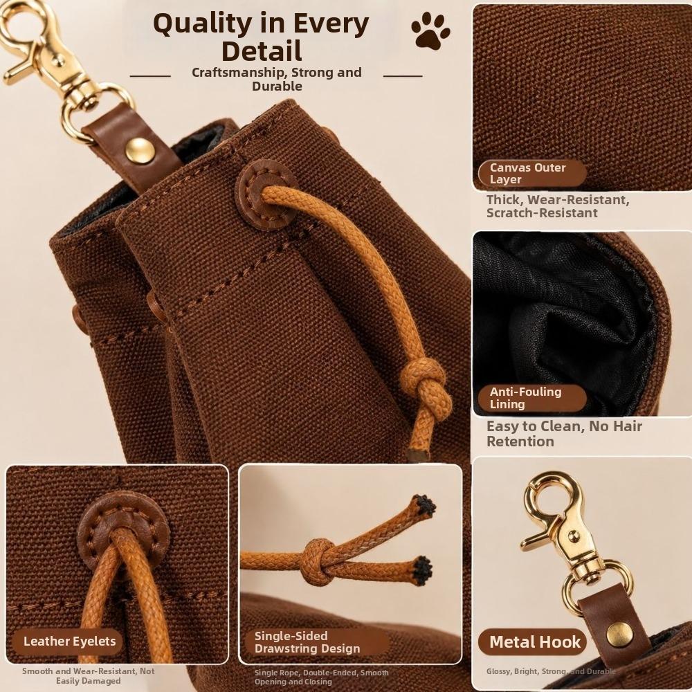 Buckle Design Pet Training Snack Pack Drawstring Dog Treat Bag Outdoor Activities