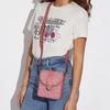 New COACH N/S Iconic Jacquard With Refined Pebbled Leather Shoulder Bag, Crossbody Bag Mini Women's C8321-IMRRJ